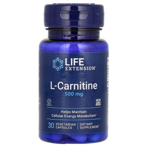 L-Carnitine, 500 mg, 60 Vegetarian Capsules của Life Extension