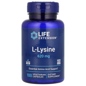 L-Lysine, 620 mg, 100 Vegetarian Capsules của Life Extension