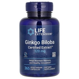 Ginkgo Biloba Certified Extract, 60 Vegetarian Tablets của Life Extension