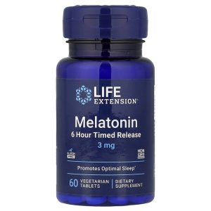 Melatonin 6-Hour Timed Release, 60 Tablets của Life Extension